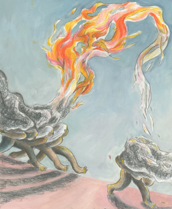 amnesia, graphite, fire, sexual assault, article, illustration, editorial